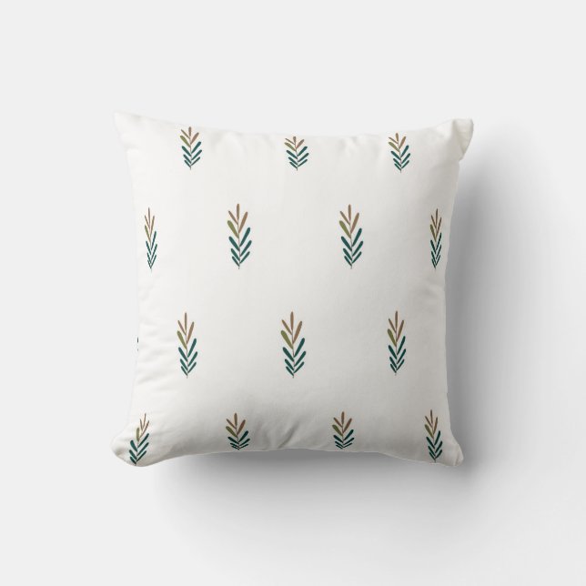 Coussin motif botanique simple et sans couture avec des pl (Recto)