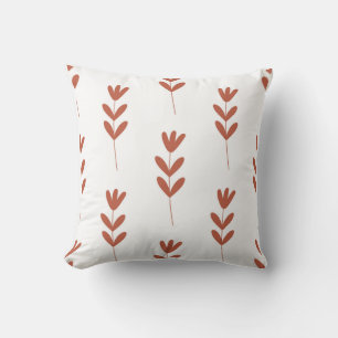 Coussin motif botanique simple et transparent avec fl oran