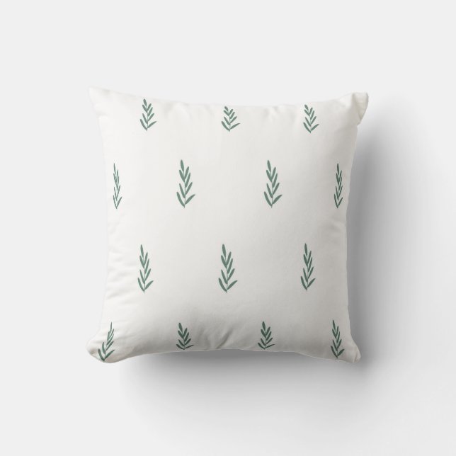 Coussin motif botanique simple sans couture avec des plant (Recto)