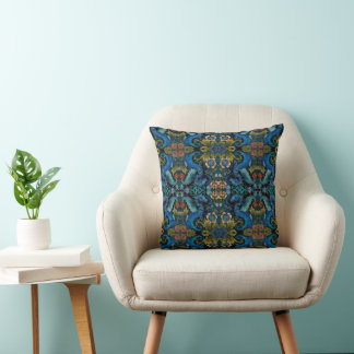 Coussin Motif botanique Vintage Dragon à moyenne échelle