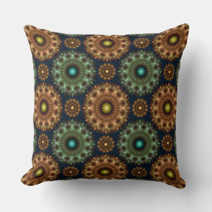 Coussin Motif brillant fractal lancer l'oreiller