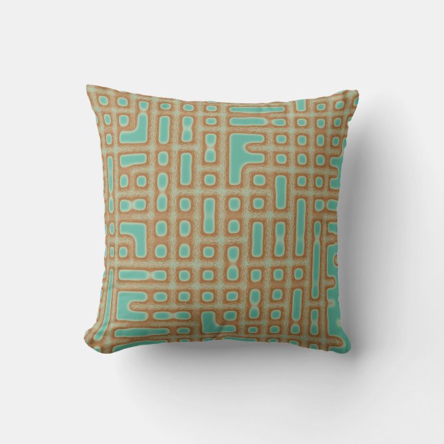 Coussin Motif Brown bleu (Recto)
