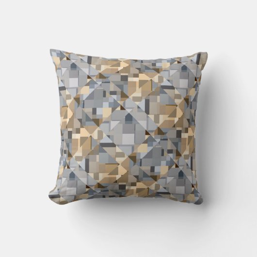Coussin Motif Brown/bleu tendance (Recto)