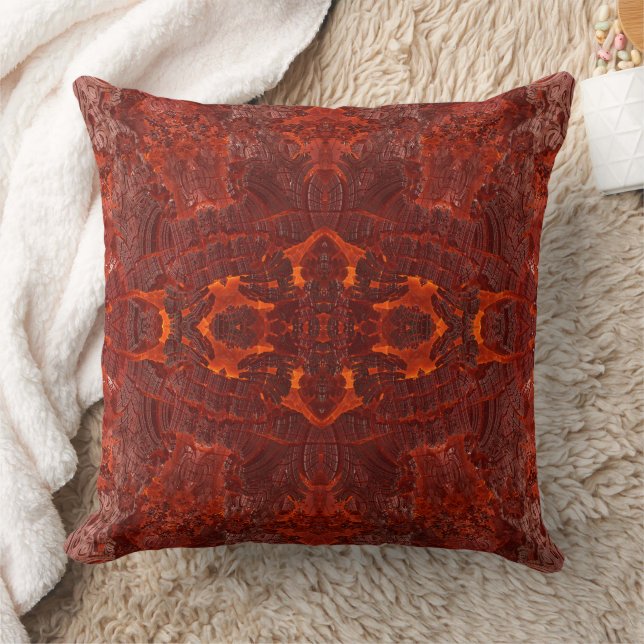 Coussin Motif Brown en cuir de luxe texturé (Couverture)