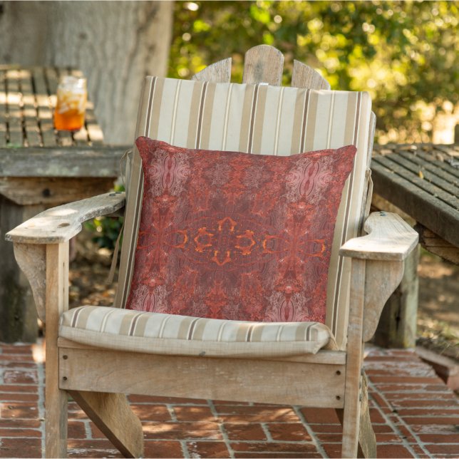Coussin Motif Brown en cuir de luxe texturé (Chaise)