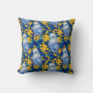 Coussin Motif Budgie et Wattle