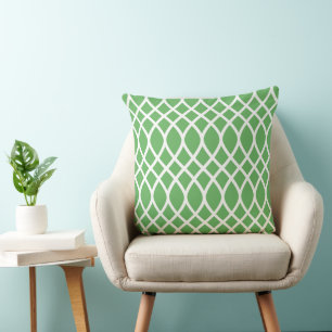 Coussin Motif-cadre moderne Green Trellis