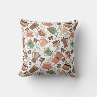 Coussin motif café