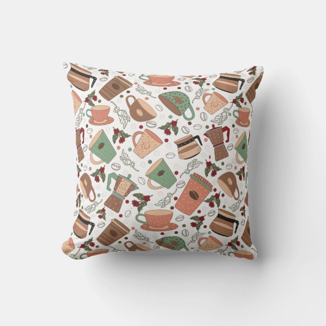 Coussin motif café (Recto)