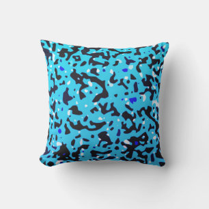 Coussin Motif Camo bleu