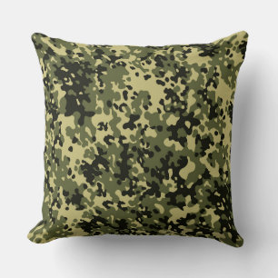 Coussin Motif Camo Vert