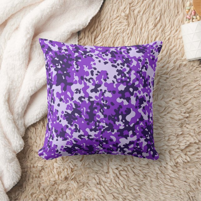 Coussin motif camouflage 6 violet (Couverture)