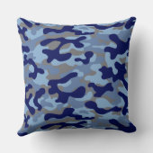 Coussin Motif camouflage bleu (Verso)