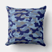 Coussin Motif camouflage bleu (Recto)