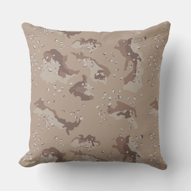Coussin Motif Camouflage Brown (Recto)