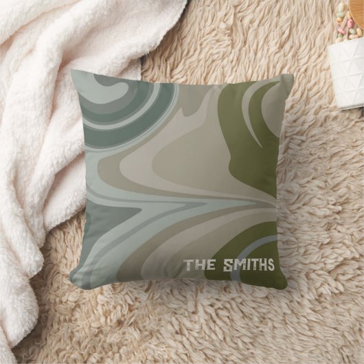 Coussin Motif Camouflage Nom Personnalisé Abstrait Moderne (Couverture)