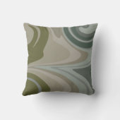 Coussin Motif Camouflage Personnalisé Nom Abstrait Moderne (Verso)