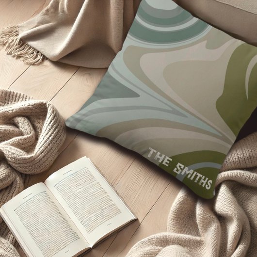 Coussin Motif Camouflage Personnalisé Nom Abstrait Moderne