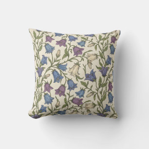 Coussin Motif Campanule Bleue - Florale Botanique Esthétiq