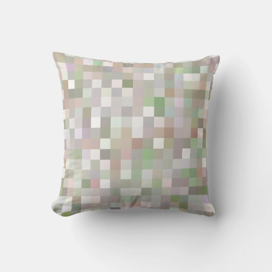 Coussin Motif Carré Pastel Multicolore (Recto)