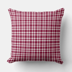 Coussin Motif carreaux blanc Bourgogne