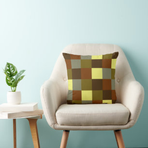 Coussin Motif carreaux Buffalo coloré