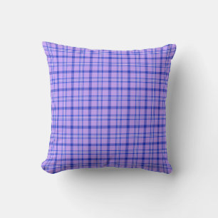 Coussin Motif carreaux classique bleu violet lumineux