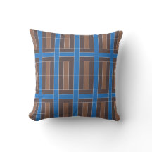 Motif carreaux géométriques bleus et marron modern