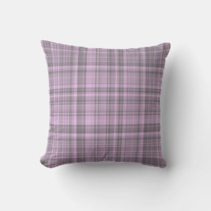 Coussin Motif carreaux gris violet