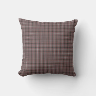 Coussin Motif carreaux rose marron classique