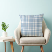 Motif carreaux tartan bleu poussiéreux blanc