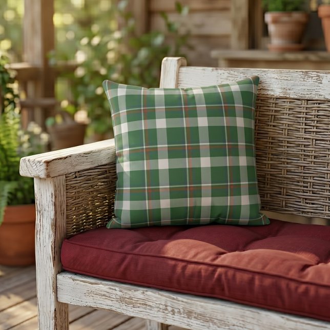 Coussin Motif carreaux vert rouge bleu blanc Cool Bûcheron (Créateur téléchargé)
