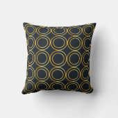 Coussin Motif Cercle Doré (Verso)