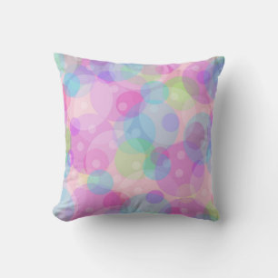 Coussin Motif Cercles Rétro Colorés