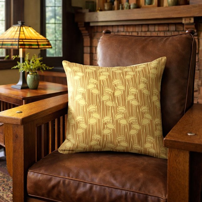 Coussin Motif Champignons Et Herbe (Créateur téléchargé)
