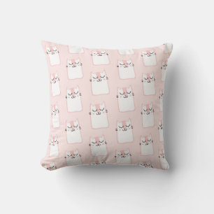 Coussin Motif chat chaton mignon dormant