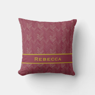 Coussin Motif Chevron en arête de poisson Luxueux Monogram