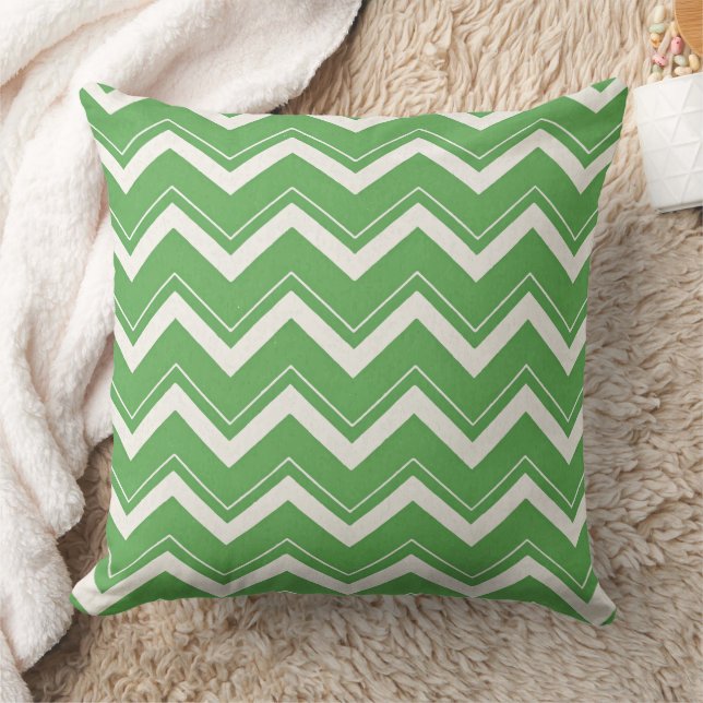 Coussin Motif Chevron Vert Moderne pour la Saint-Patrick (Couverture)