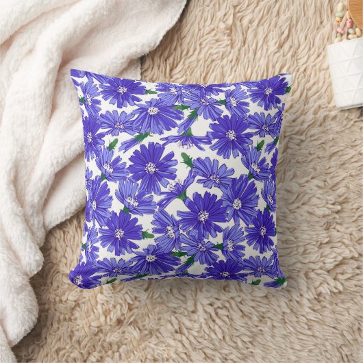 Coussin Motif chicorée Fleur de prairie (Couverture)