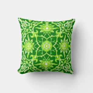 Coussin Motif chinois Art Nouveau - Emerald Green