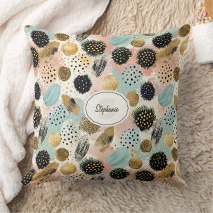 Coussin Motif circulaire Abstrait -avec Parties scintillan