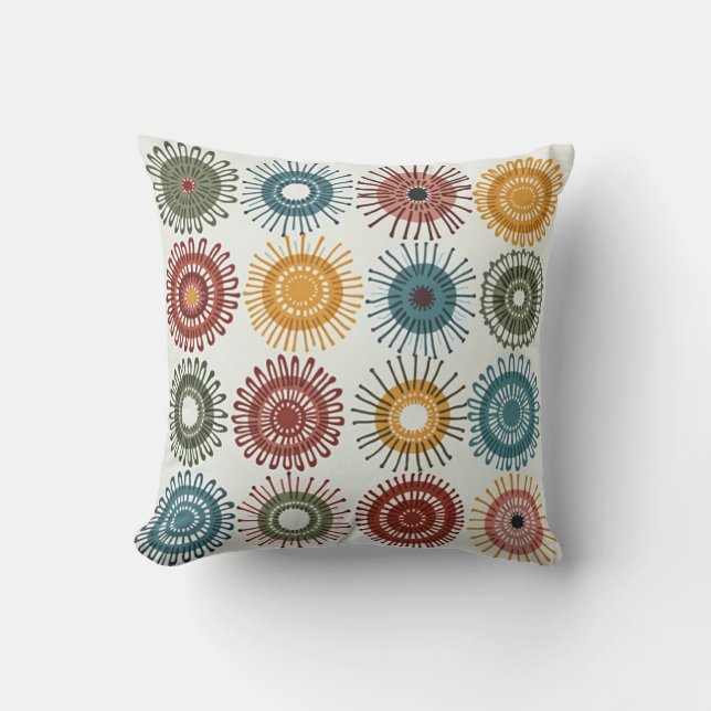 coussin motif circulaire coloré (Recto)