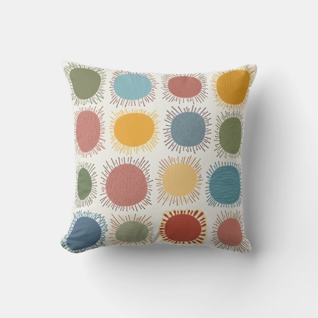 coussin motif circulaire coloré (Recto)