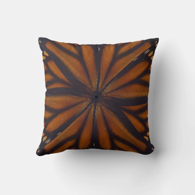 Coussin Motif circulaire de près des ailes de papillon mon (Verso)