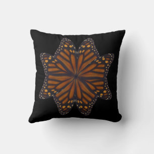 Coussin Motif circulaire des ailes de papillon monarque