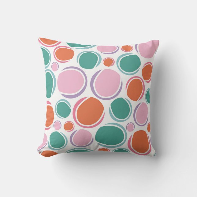 Coussin Motif circulaire dynamique (Recto)