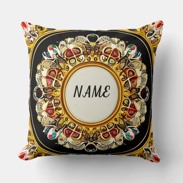 Coussin Motif circulaire orné (Recto)