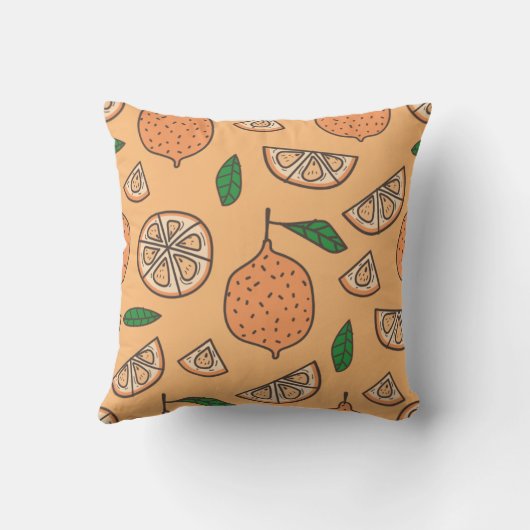 Coussin Motif Citron (Verso)