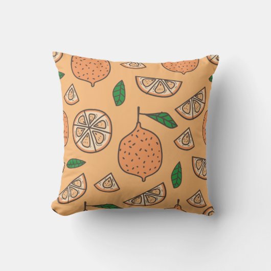 Coussin Motif Citron (Recto)