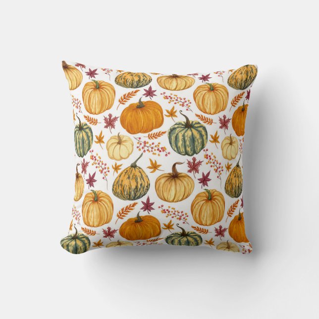 Coussin Motif citrouille d'Halloween (Recto)
